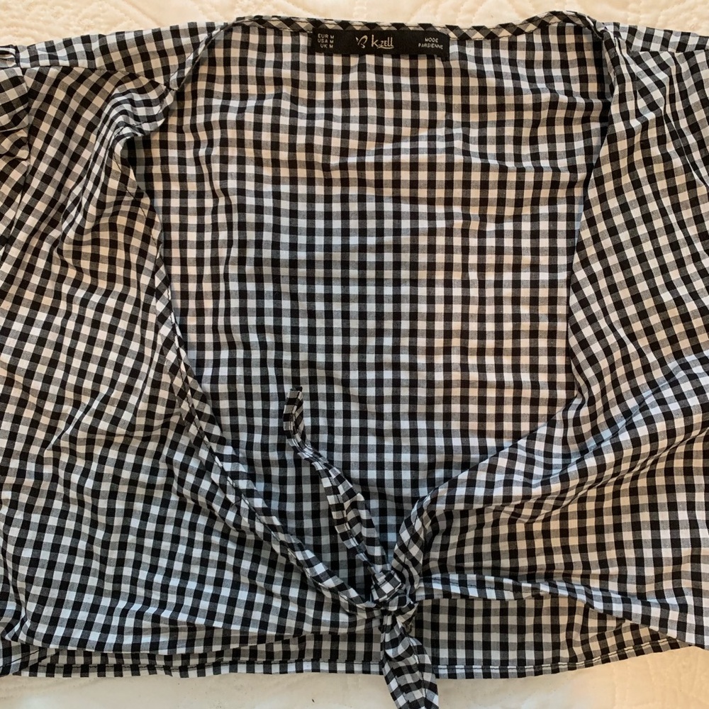 Checker Crop Top - Picture 2 of 3